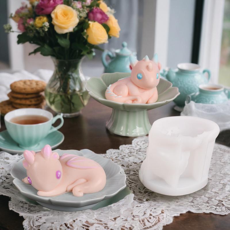 Cute Dinosaur Mousse Mold Pudding Silicone Mold Custard Mold Cake Mold Cartoon Dino Cake Decoration Baking Bakery Tool