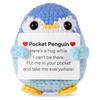 New Crochet Flower Penguin Doll Decoration Desk Accessories Kawaii Positive Energy Pengniu Doll Home Room Decor Christmas Gift