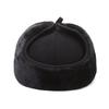 Black Letters N Cotton Hat Elderly Men Winter Large Ear Protection Warm Thick