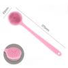 Silicone Back Scrubber Brush for Shower  Long Handle Body Deep Cleansing and Exfoliating Massage Double-Sided Soft Bristles