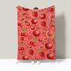 Food and Fruit Party digitalprinted polyester Bedroom velvet flannel cover blanket Fleece soft sofa cover blankets for beds