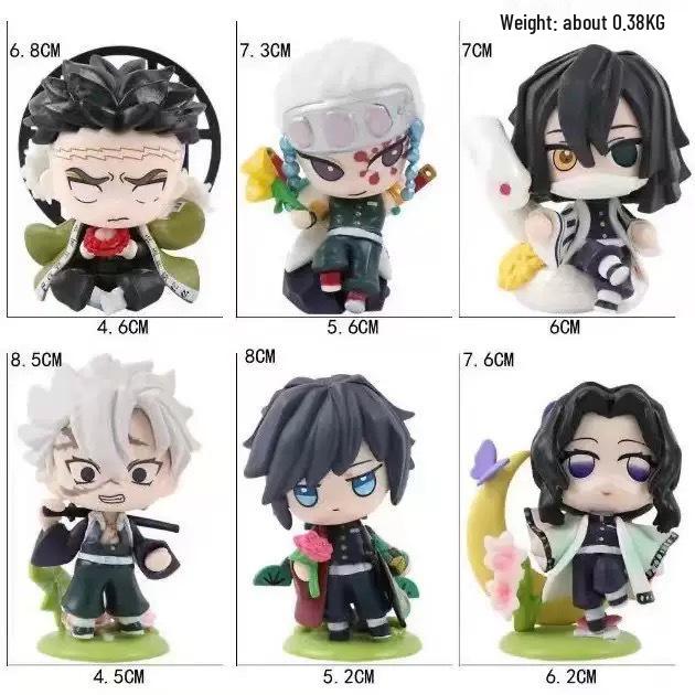 Demon Slayer Birth Flower Series: Tanjiro, Nezuko & Zenitsu Figures - Collectible Ornament Gift