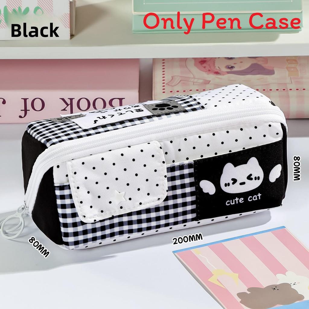 Cat Prism Dot Pencil Case With Large Capacity For Students And Kids