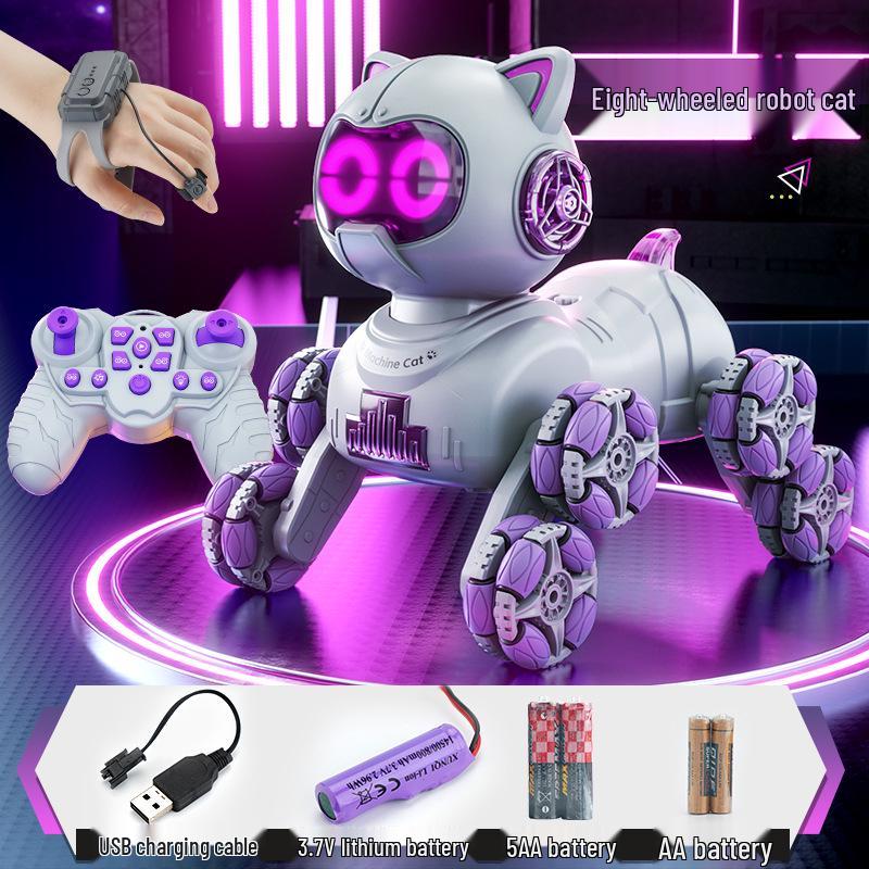 New Eight-Wheel Stunt Car & Intelligent Dog Gesture Control Toy for Boys