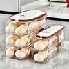 Automatic Multi-layer Rolling Egg Organizer for Refrigerator Door