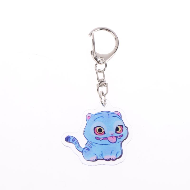 5Pcs Cartoon Huntrix Saja Boys Derpy Tiger Acrylic Keychains Ring Double-Sided Key Chain Jewelry Demon Hunters Love Gifts