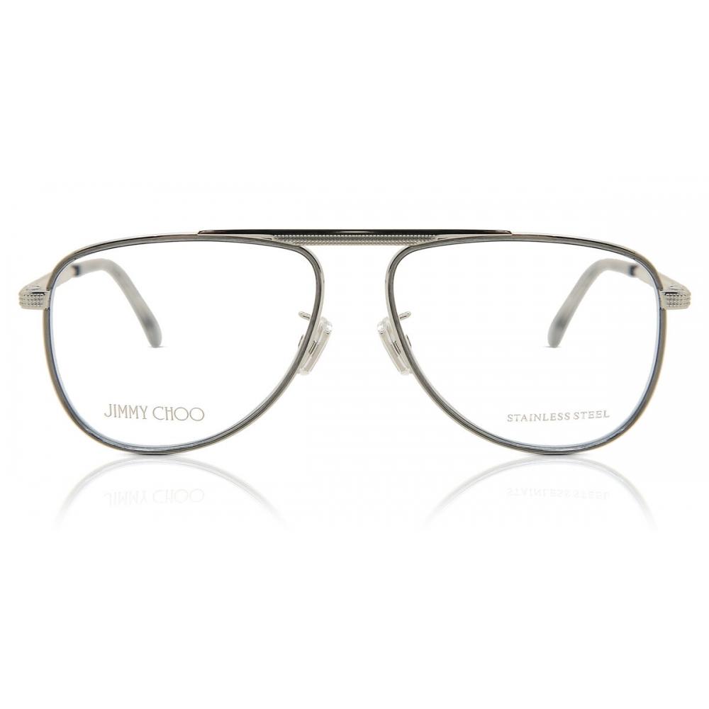 

Jimmy Choo Jm011 427 Men Eyeglasses Silver Grey/57