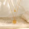 Fashion Double Layer Star Pendant Necklace 14K Gold Minimalist Design Versatile Women's Jewelry