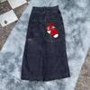 ZYLLO Oversized Loose Hip-hop Embroidered Pattern Harajuku Jeans American Fashion Trend Y2K Loose Jeans Wide Pants Streetwear