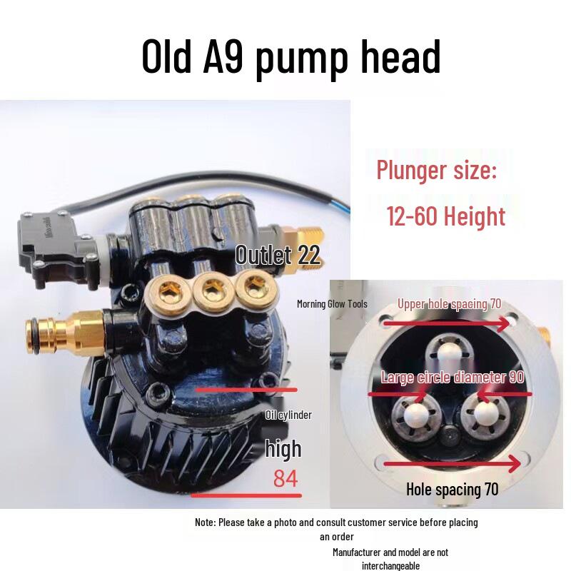 Morgana High-Pressure Car Washer Pump Head Assembly Set - Complete Car Washing Accessories