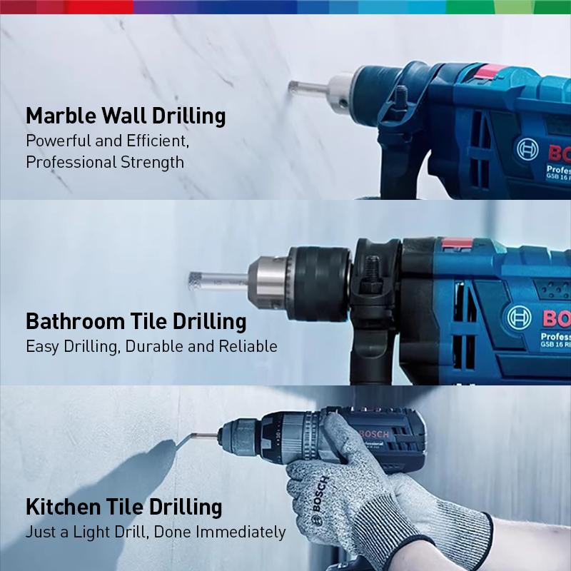 Bosch Professional Series Brazed Diamond Tile Dry Drill Bit with Cooling Wax Ceramic drill bits