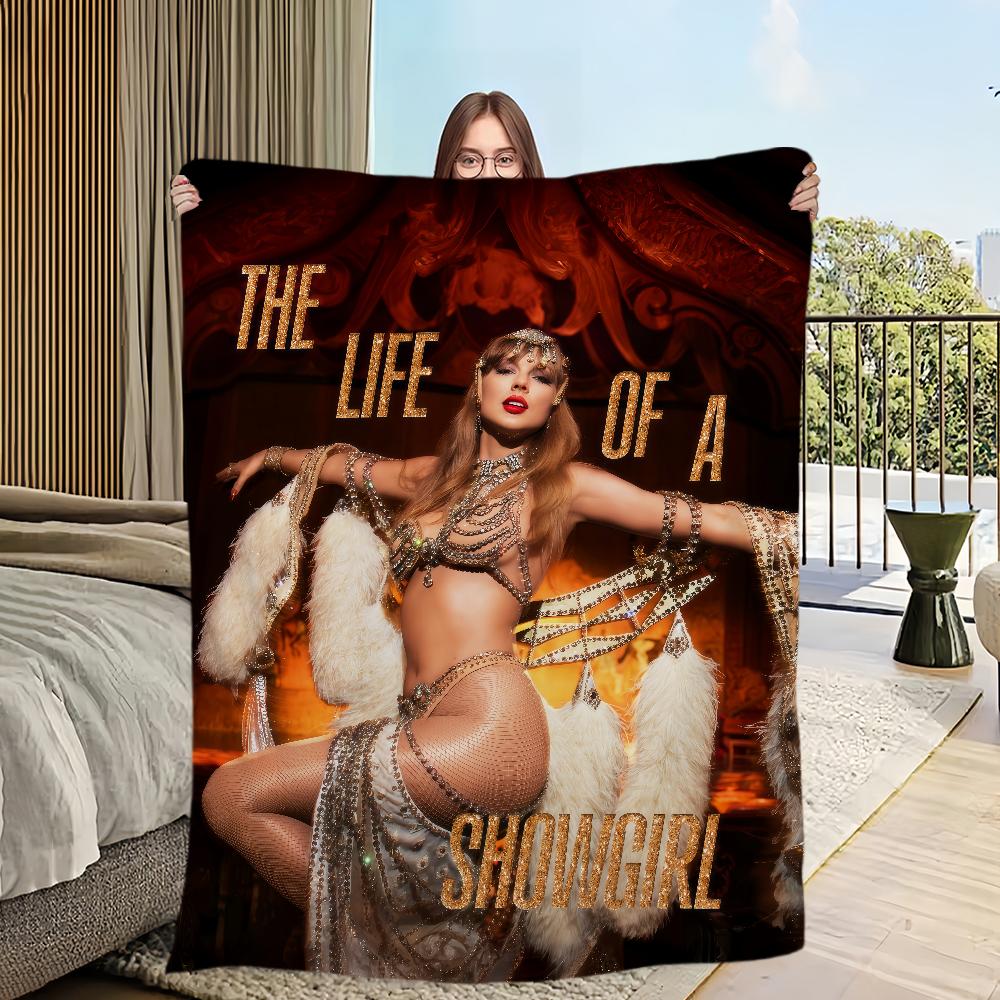 

Flannel new warm music s-showgirl a soft plush blanket the l-life sofa living room office bedroom travel singer of American gift 30x40in