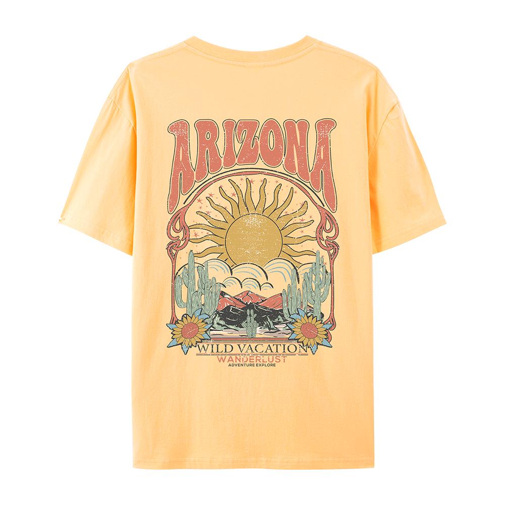 Arizona Scenery Printed Womens T-Shirt Harajuku Personality Tshirt Fashion Casual Clothing Breathable Summer T Shirts Women