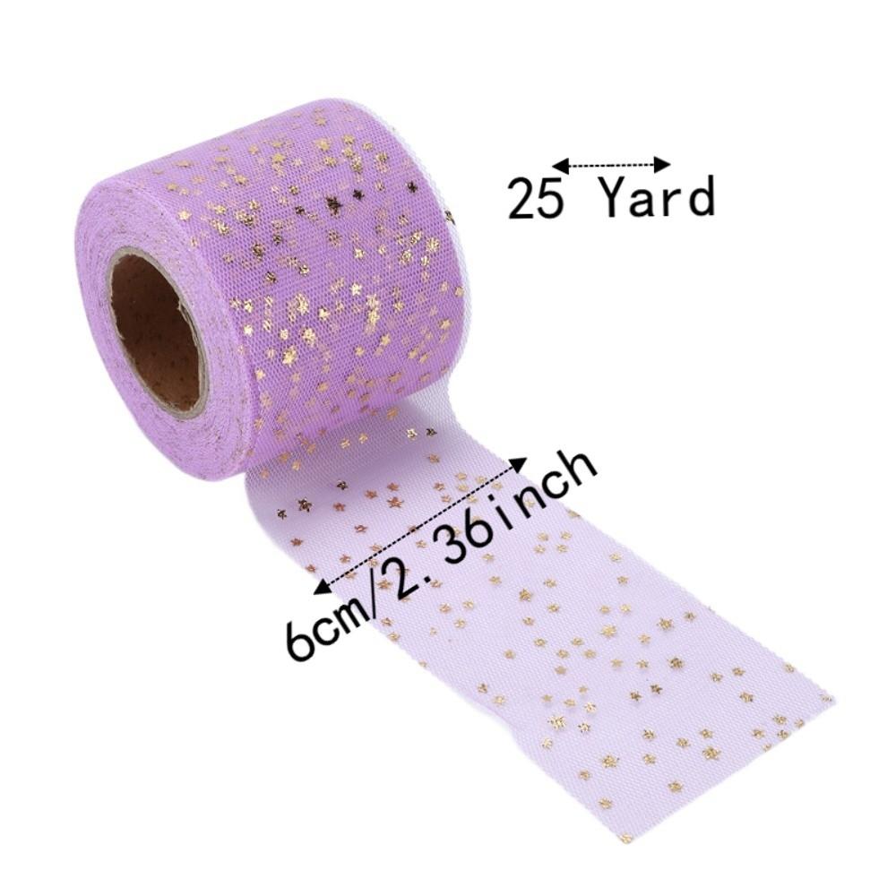 2pcs Shiny Appearance Glitter Tulle Rolls 25 Yards Each Netting Fabric Rolls For DIY Crafts