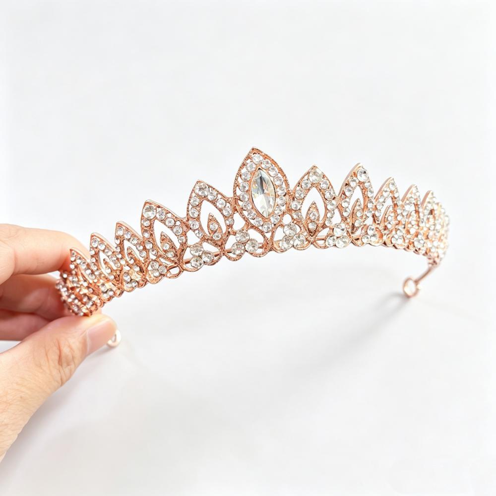 Luxury Shiny Crystal Tiara Headband Exquisite Rhinestone Bridal Crown Wedding Bride Headwear Women Girl Pageant Prom Birthday