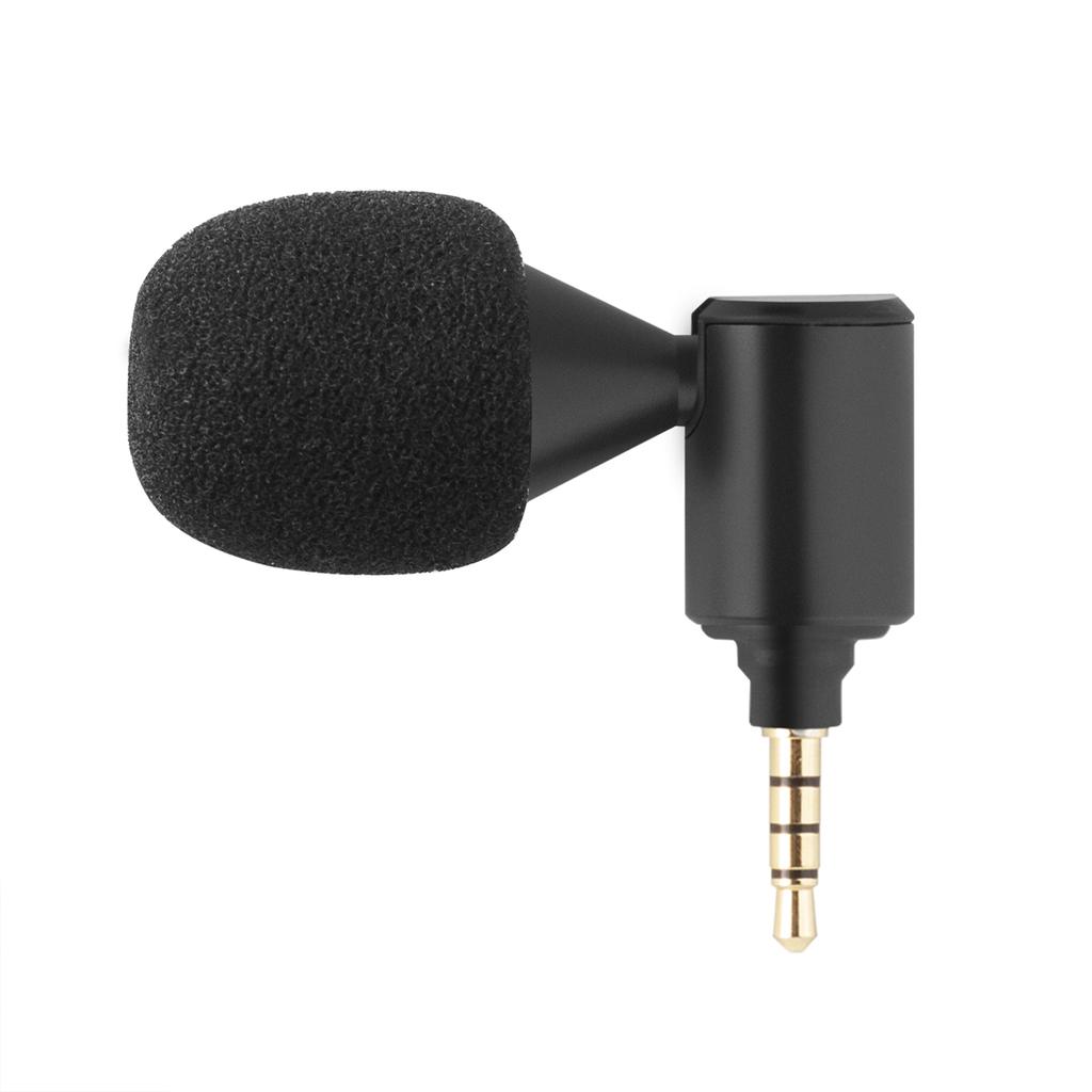   Plug-in Smartphone Microphone Mobile Phone Mic Cardioid Pickup 3.5mm TRRS Plug 90 Degrees  Angle   with 2pcs Windscreen for Smartphone L