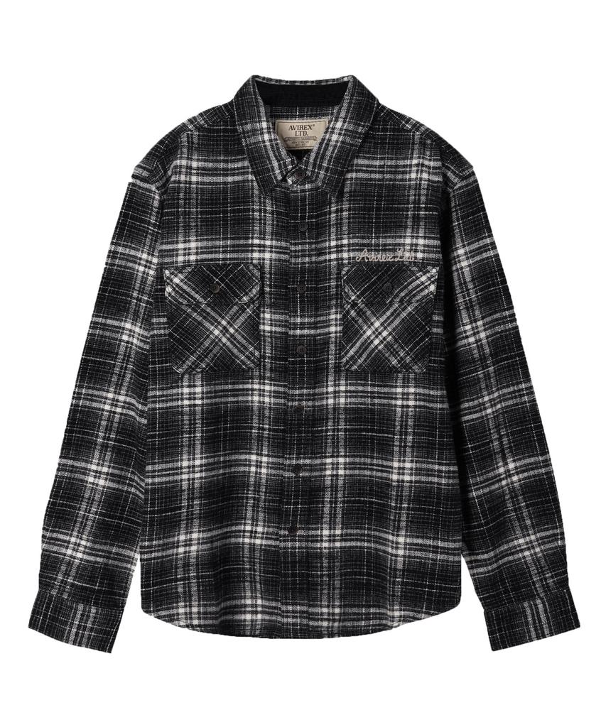 AVIREX Long Sleeve Check Shirt / 7836220011 Gray