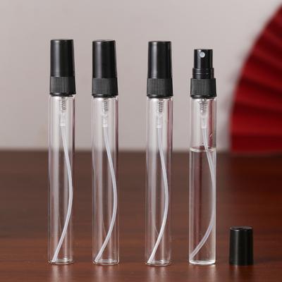 5Pcs/Pack 2ml 3ml 5ml 10ml Black Mist Spray Bottle Spray Pump Bottle Travel Refillable Bottle Glass Perfume Bottle With Sprayer