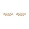 Girls 925 Sterling Silver Exquisite Opal Bead Screw Stud Earrings for Women Girls Minimalist Fine Jewelry