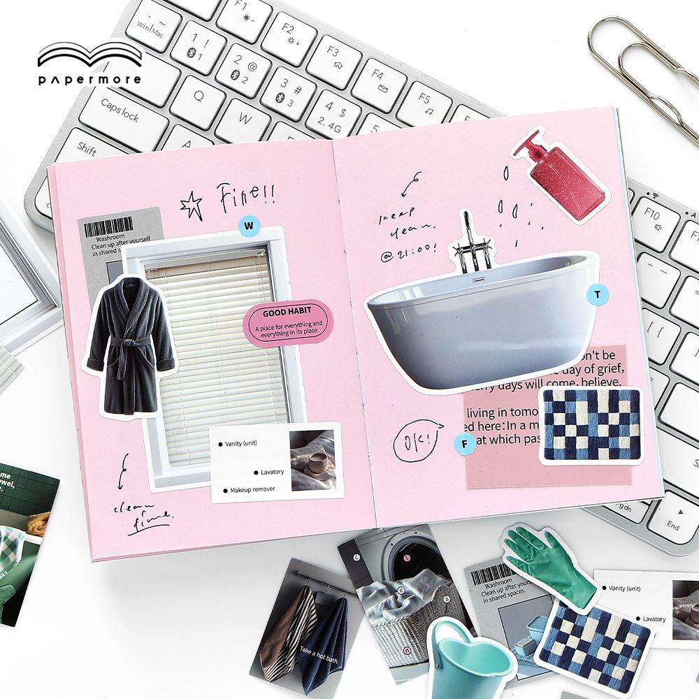 PaperMore Life Scraps Synthetic Paper Sticker Pack - Retro Journal Decor Material 4