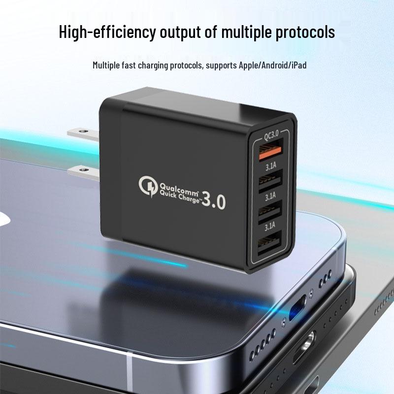 5-Port 5V3A Universal USB Fast Charger for Mobile Phones & Tablets - Wireless Huawei Compatible