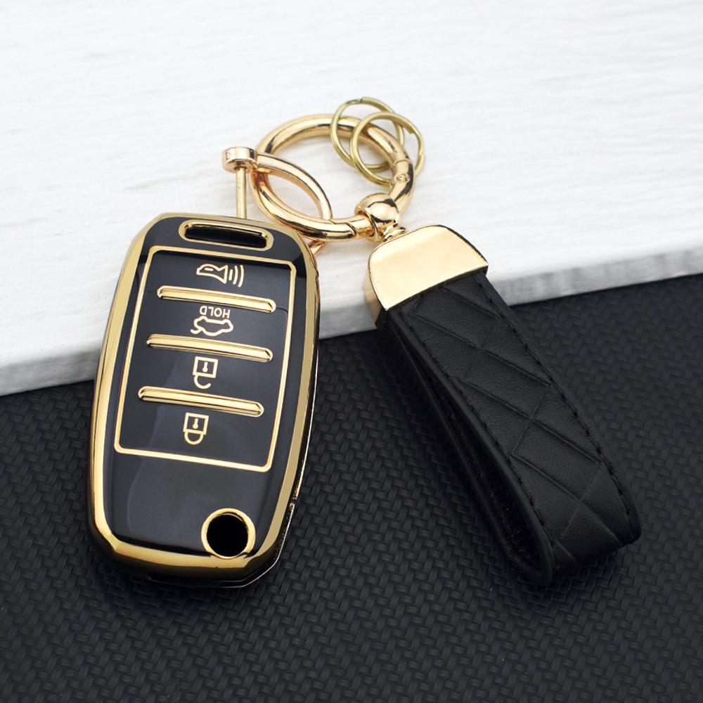 TPU Car Key Case for KIA RIO 3 K2 K3 K4 K5 Sportage Picanto Optima Soul Ceed Sorento Forte Stinger 3/4 Buttons Cerato Key Cover