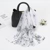 summer chiffon printed sunscreen small silk scarf scarf, spring thin versatile chiffon neck protection small yarn