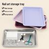 Stainless Steel Multi-use Jewelry and Cosmetic Storage Tray for Nail Art Tools
