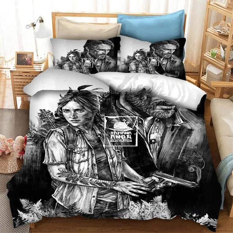 Spiel The Last Of Us Part Bettwäsche Set Jungen Mädchen Twin Queen Size Bettbezug Kissenbezug Bett Kinder Erwachsene Heimtextilienextil