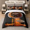Set Biancheria da Letto Personalizzato Modello Harley-Davidson, Stampa Nome Testo 1 Copripiumino più 2 Federe Tessili per la Casa