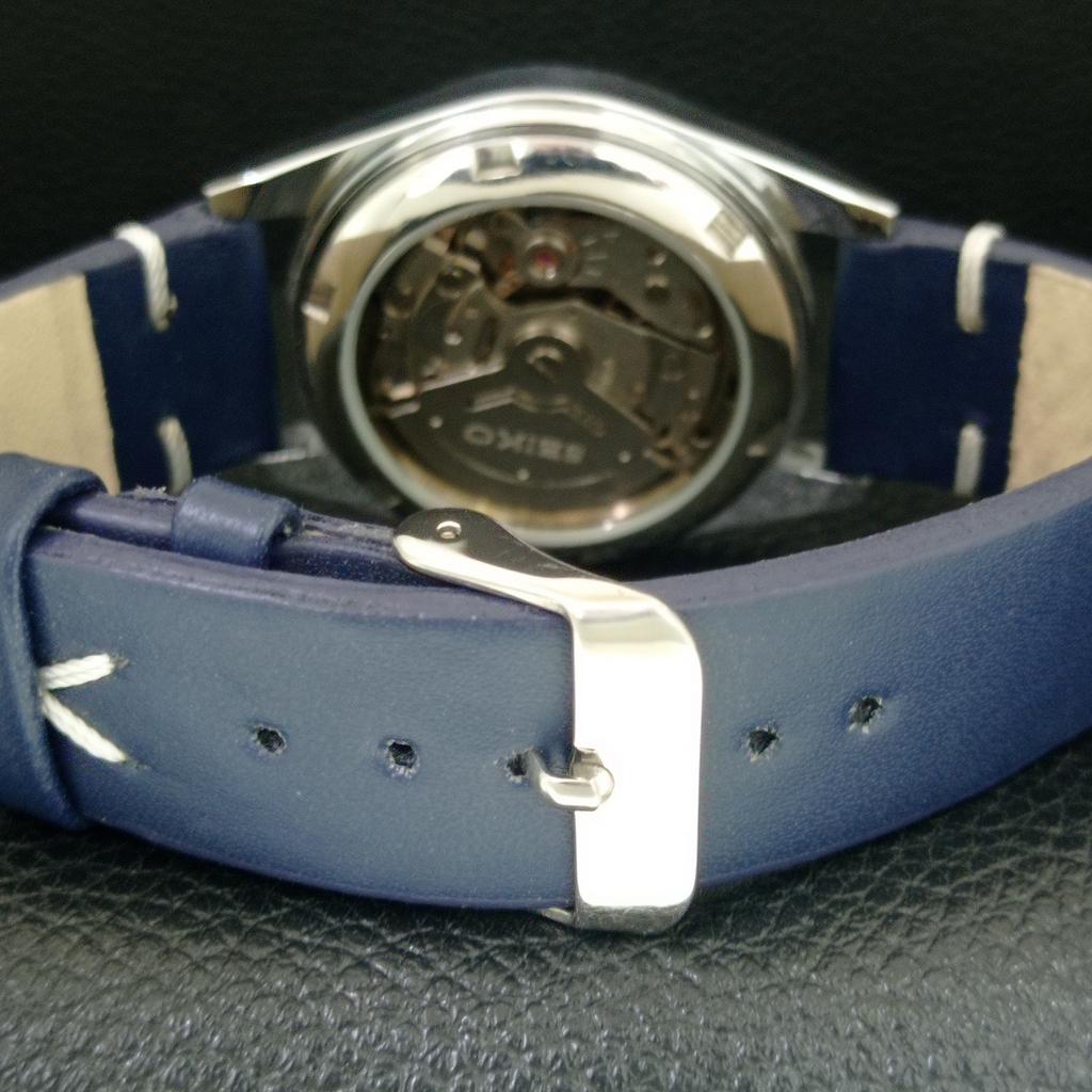VINTAGE SEIKO 5 AUTOMATIC 6309A REFURBISHED JAPAN MENS BLUE DIAL WATCH A442479-1