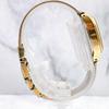 Used Working Item LONGINES Ladies Watch Square Gold Rectangular Golden Metal Band Vintage Antique Women