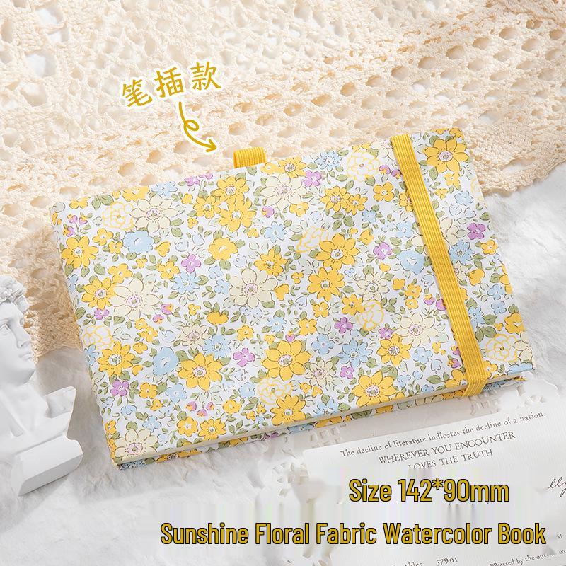 Mini Watercolor Walnut Box: Portable Travel Sketchbook & Palette