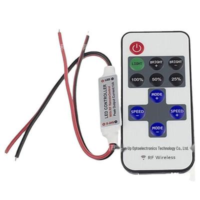 RF11 Monochrom LED-Streifen Controller mit Fernbedienung - 5-12V Dimmer für Dekorative Beleuchtung