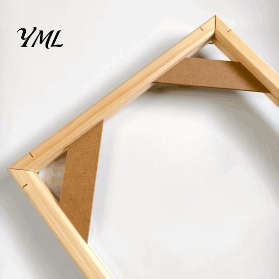 Wandkunsthalterung Holzmalerei Rahmen, Einfach zu installierende Holzleisten DIY Selbstmontagesatz, Künstlerische Dekoration Dekorativer Displayhalter für Öl Und