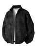 Men's Retro PU Leather Jacket with Stand Collar - Trendy, Versatile, Loose Fit for Spring and Autumn with Plus Velvet Casual Design.