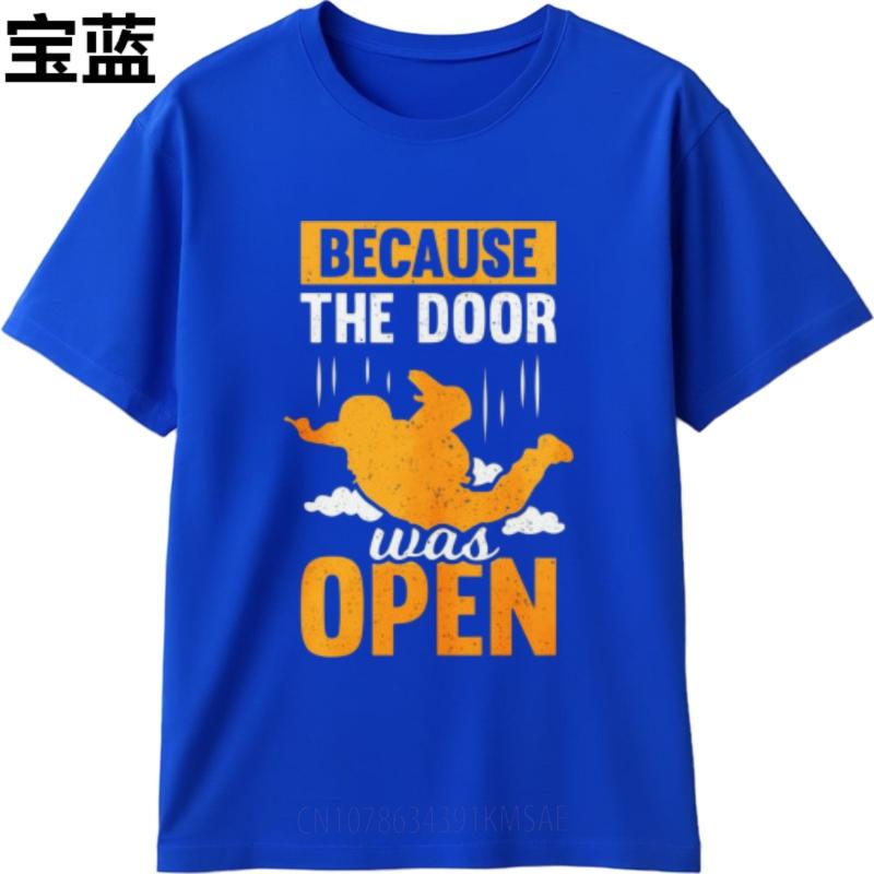 Relaxed Fit Tshirt Short Sleeve Shirt Comfortable Boys O Neck tshirt Casual Because The Door Was Open Anime Unisex tees