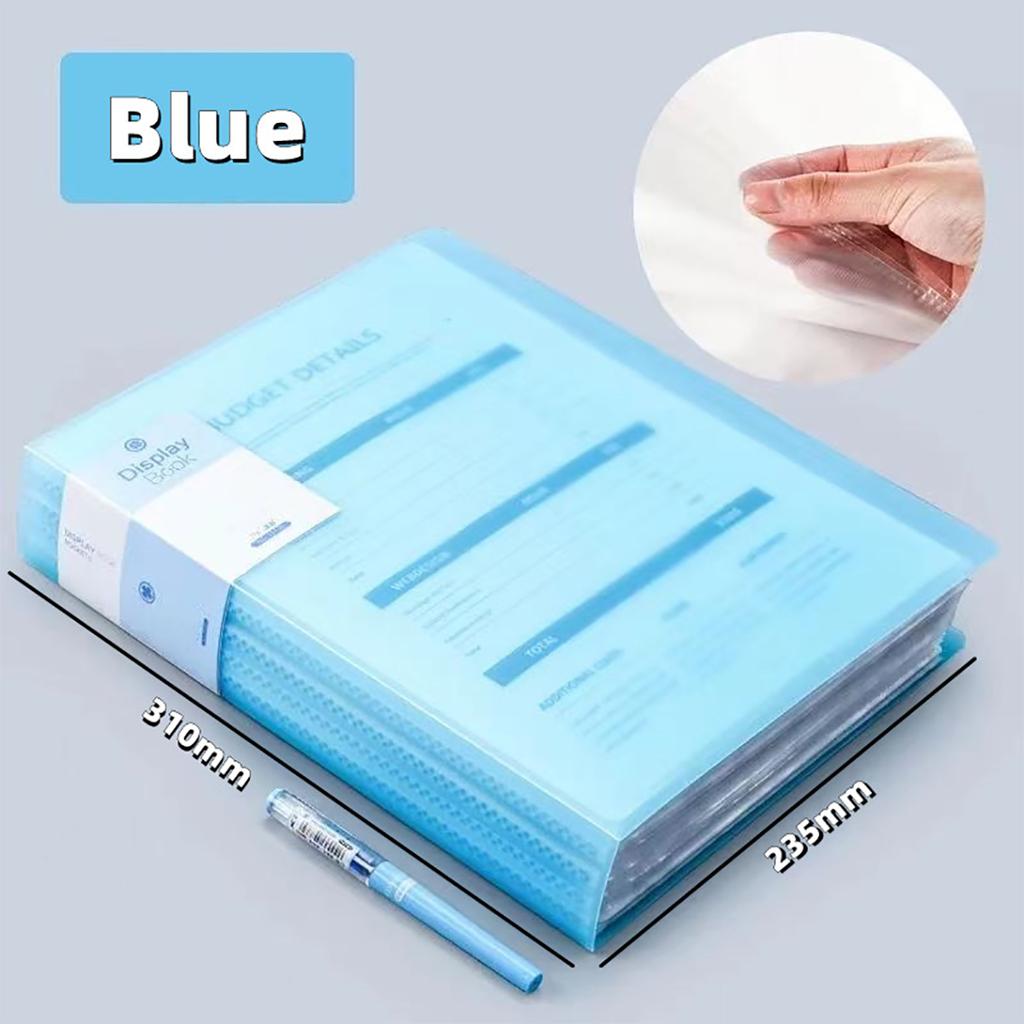 A4 60 Page Data Book Insert Folder Transparent Inner Page Data Storage Book Premium Durable Quality Useful Practical