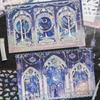 Illusion Dream Island Series Cold Foil Stickers: Laser Silver DIY Journal Scenery Collage