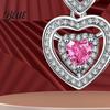 Celebrity Necklace Women Hollow Heart Pendant Shimmering Rhinestone Adjustable Length