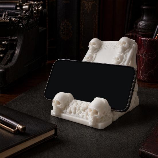 Universal Phone Stand 3D Printed Skeleton Mobile Holder, Stand, Decorative for Large Screens Support, Creative Skulls Holder All Models Energy Shape