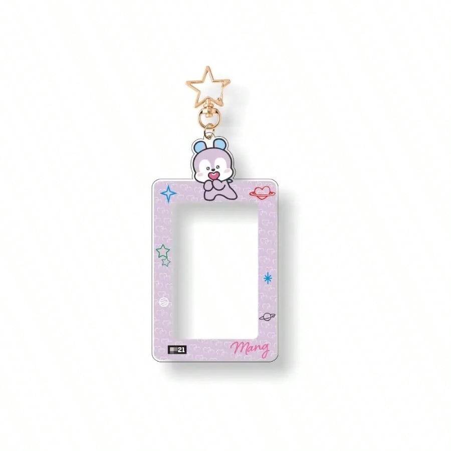 High Quality LINE FRIENDS BT21 Kpop Popular Anime Character Cooky Koya 3-Inch Transparent Card Holder for ID Cards Credit and Photo Cards