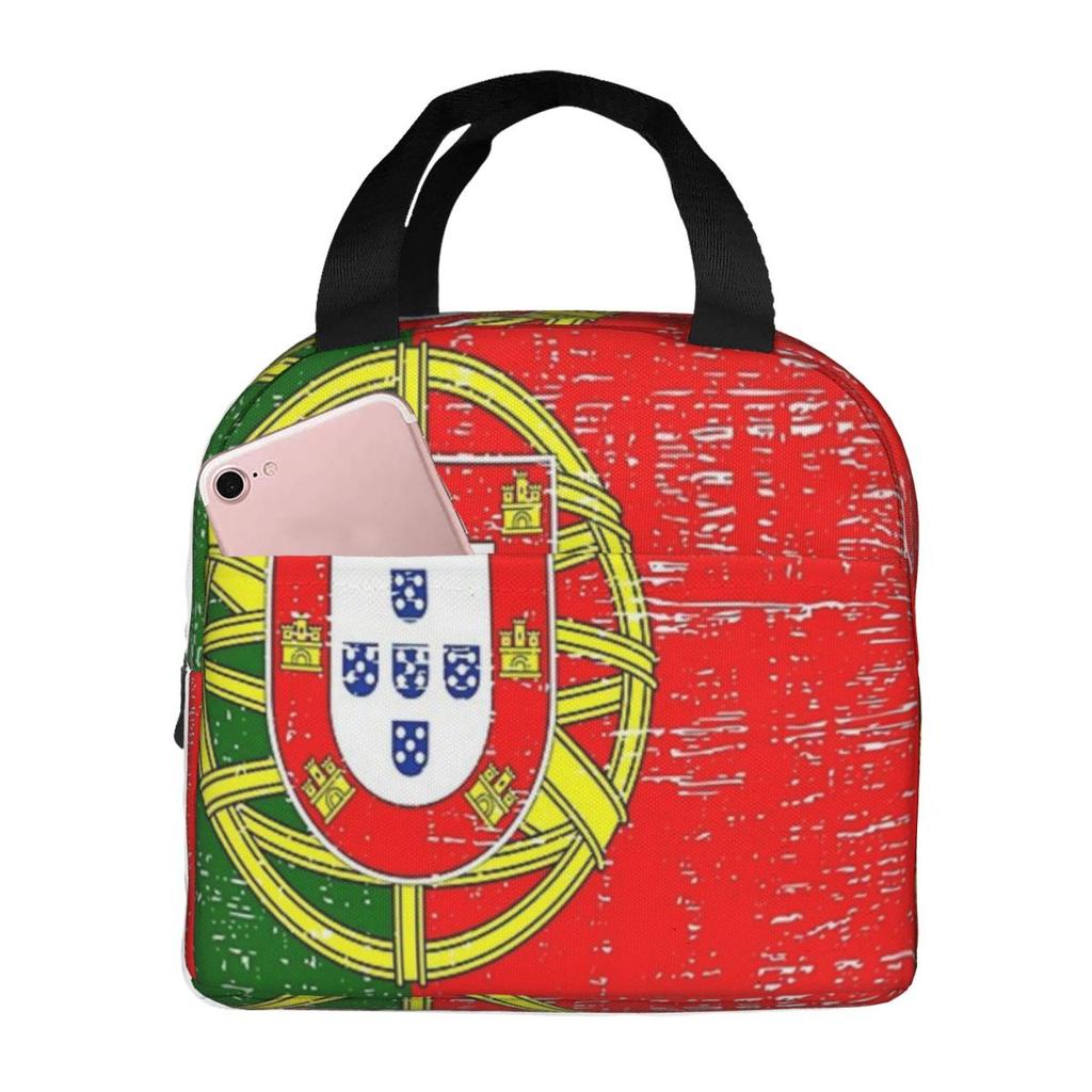 Flag Of Portugal Insulated Lunch Bag for Kids School Cooler Thermal Food Box Tote Leakproof Lunch Boxes Container