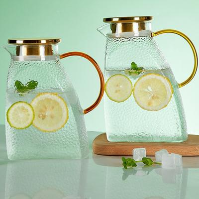 Glass with Handle Hammer Pattern Large Capacity Cool White Water Kettle Heat-resistant Household Refrigerator Door Cold Water Kettle
