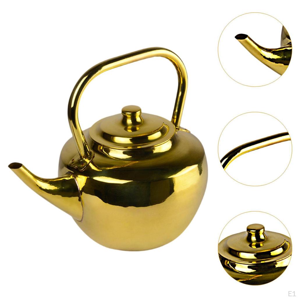 Copper Teapot Coffee Pot Kung Fu Tea Kettle for House Outdoor Restaurant Home
