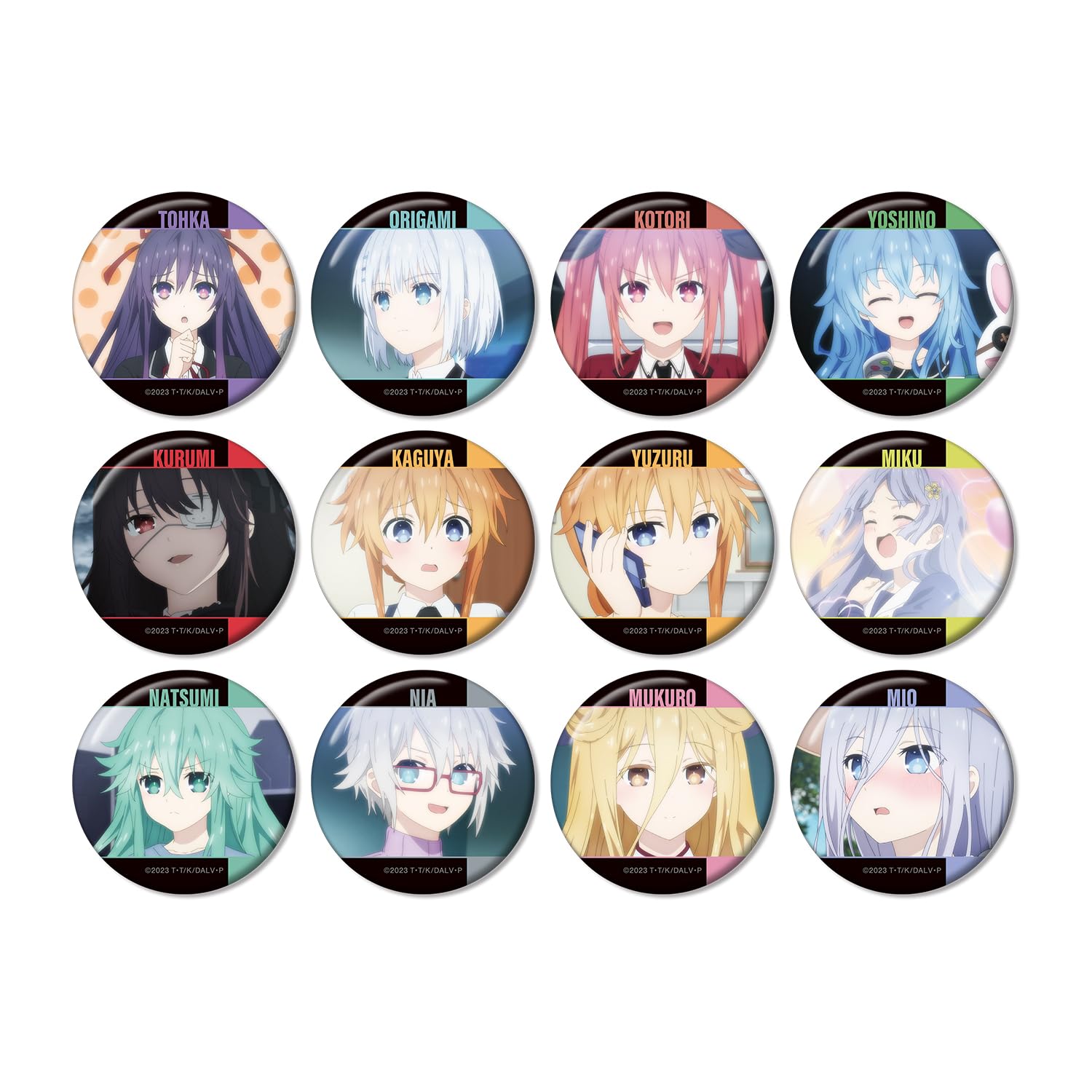 

Коробка из 12 значков с живой аниме-сценой «Date V»