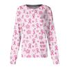 Women's Long Sleeve Breast T-Shirt Round Neck Caregiver Uniform