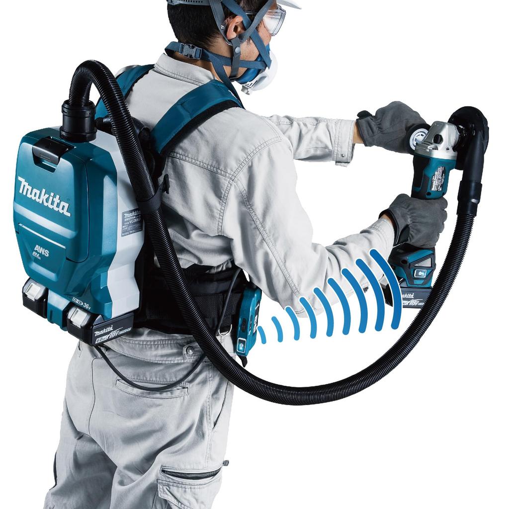 Makita VC265DZ Wiederaufladbarer Rucksack-Staubsammler, 36 V, Einheit separat erhältlich, Akku/Ladegerät/kabellos