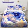 Labubu Pattern Bedding Quilt Set Quilt Cover Pillowcase Home Decoration Birthday Gift (1 * Duvet Cover + 2 * Pillowcase, Without Core)
