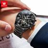 OLEVS Men's Watches Multifunctional Chronograph Flywheel Dial Original Wristwatch Moon Phase Waterproof Watches